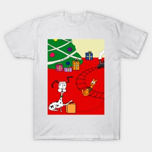 Dog and cat Christmas T-Shirt